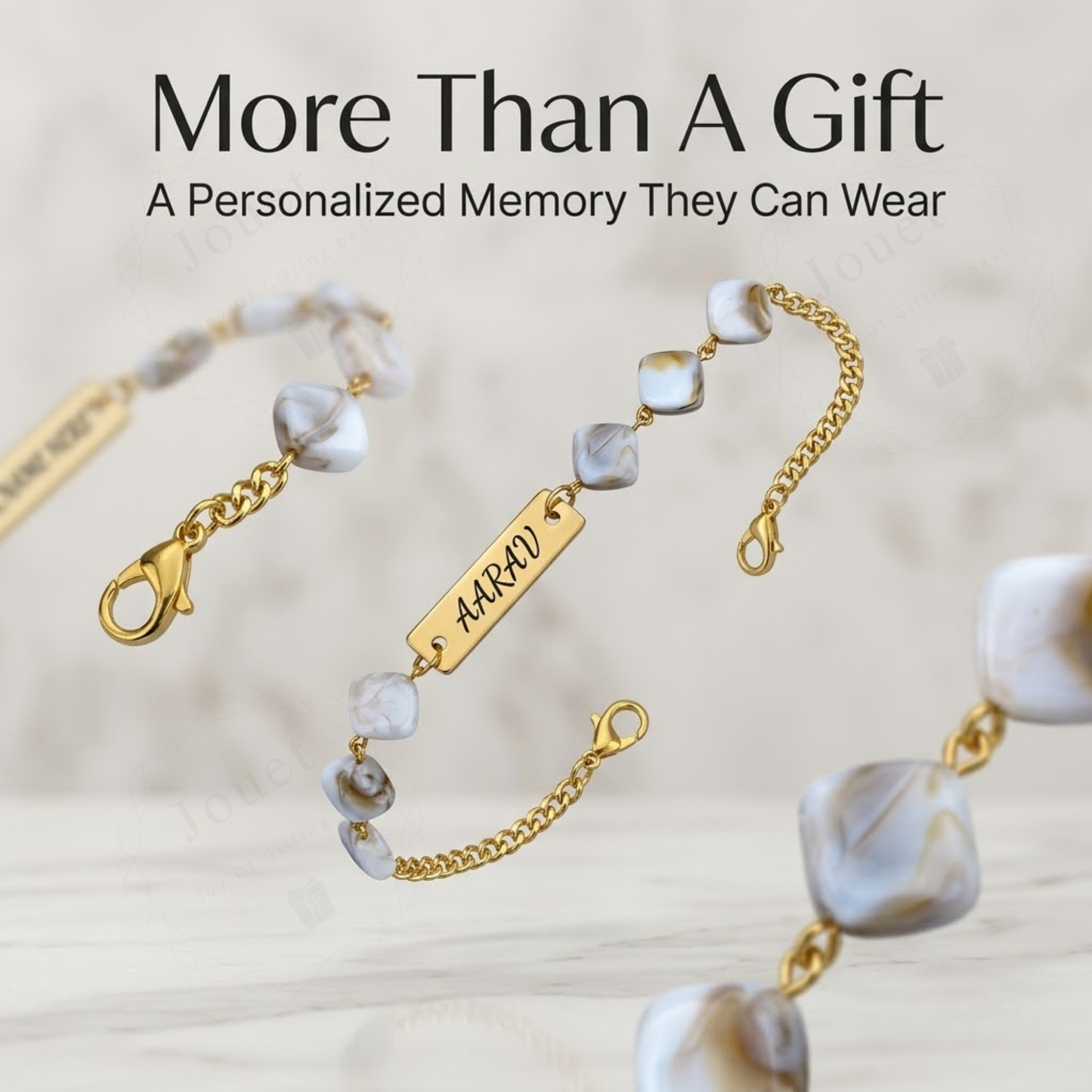 Personalized Name Engraved Bracelet for Women, Custom Adjustable Chain Bracelet for Bhabhi, Personalized Jewelry Gift