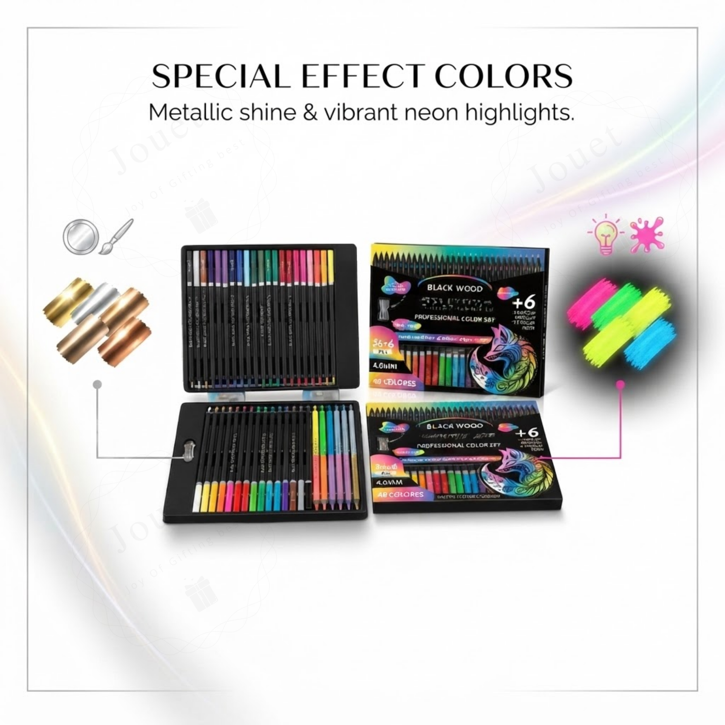 48-Piece Premium Colored Pencil Set | Triangular Grip Art Supplies