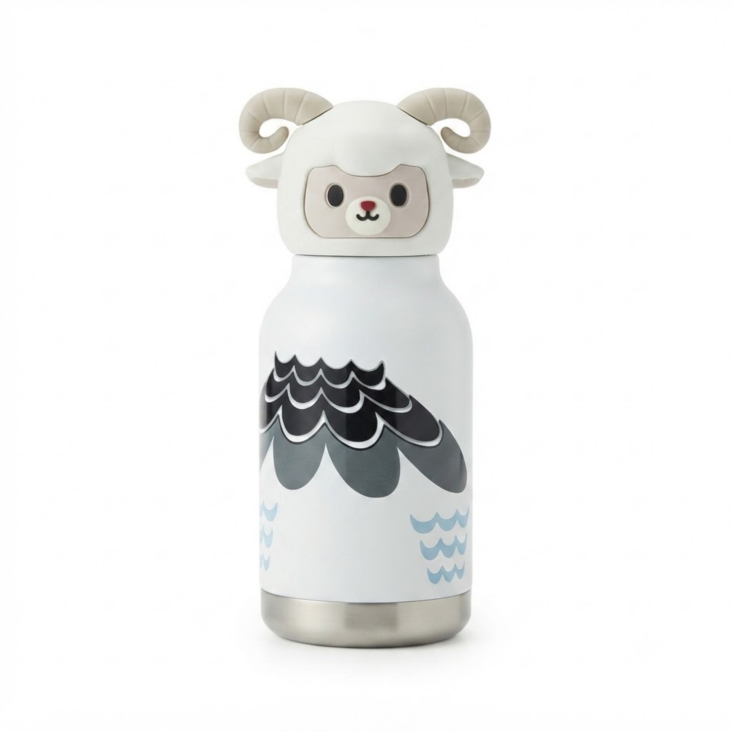 300ml Stainless Steel Kids Drinking Bottle with Animal Print Design