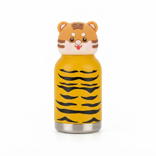 300ml Stainless Steel Kids Drinking Bottle with Animal Print Design
