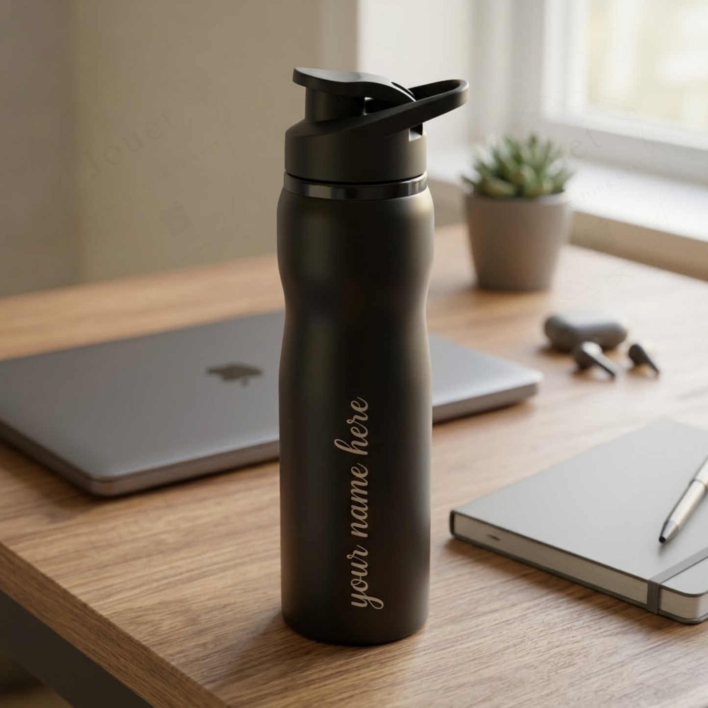 Personalised Water Bottle 750ml – Custom Engraved Stainless Steel Sipper for Gym, Office & Travel