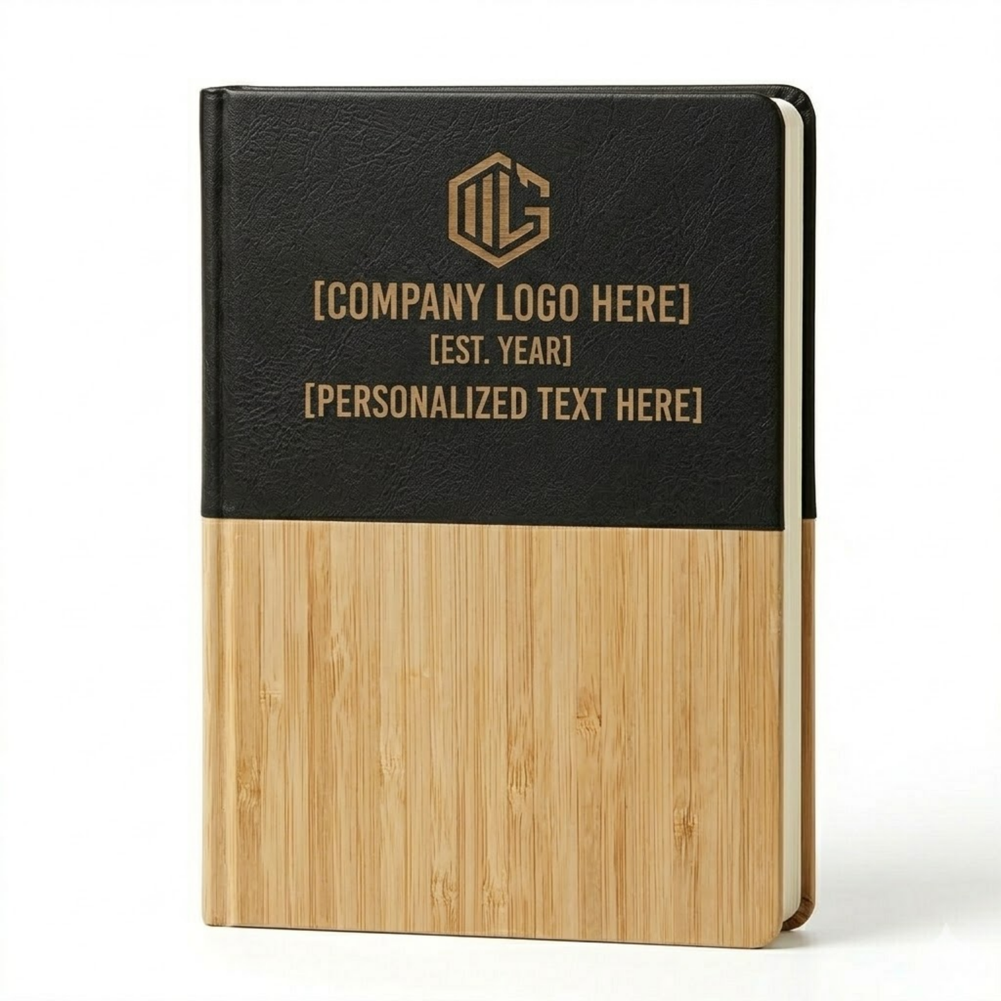 Customisable Bamboo Corporate Gift Set, 7-Piece Combo with Notebook, Pen, Tumbler, Jute Tote Bag, Phone Stand, Keychain, Card Holder