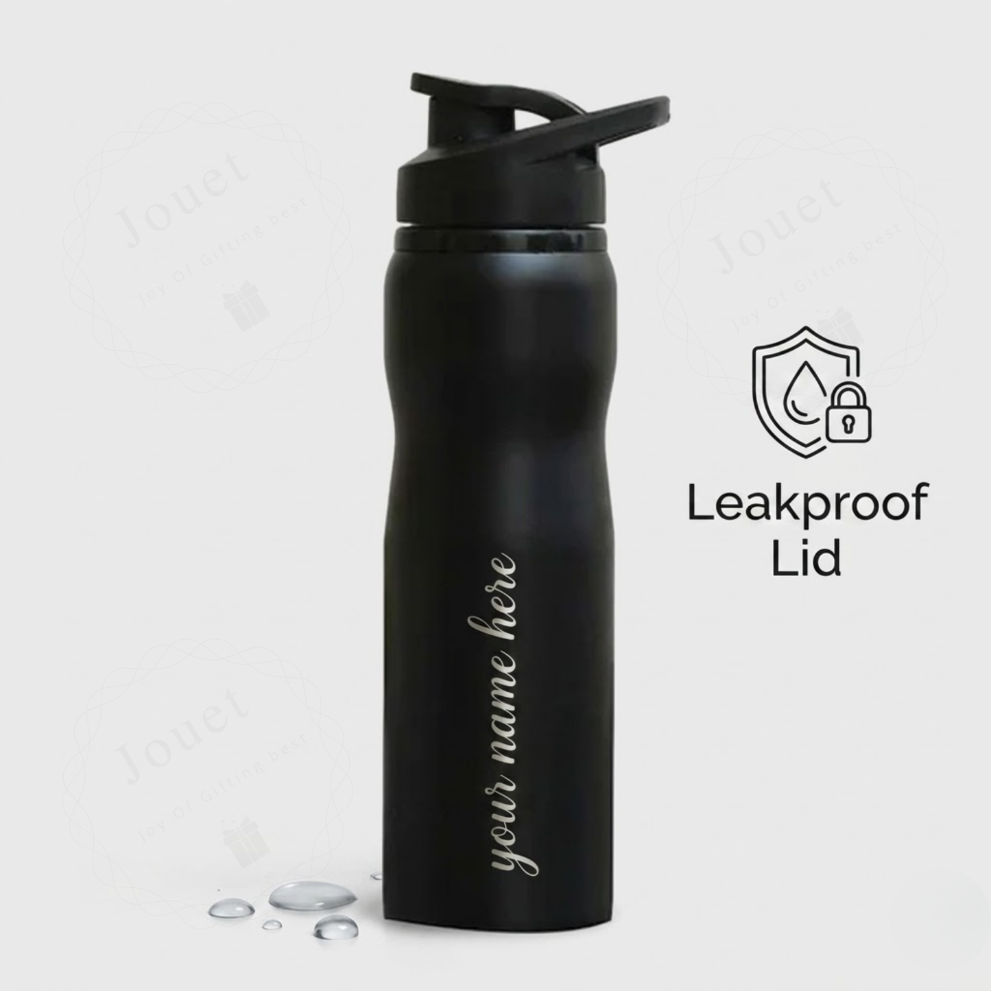 Personalised Water Bottle 750ml – Custom Engraved Stainless Steel Sipper for Gym, Office & Travel