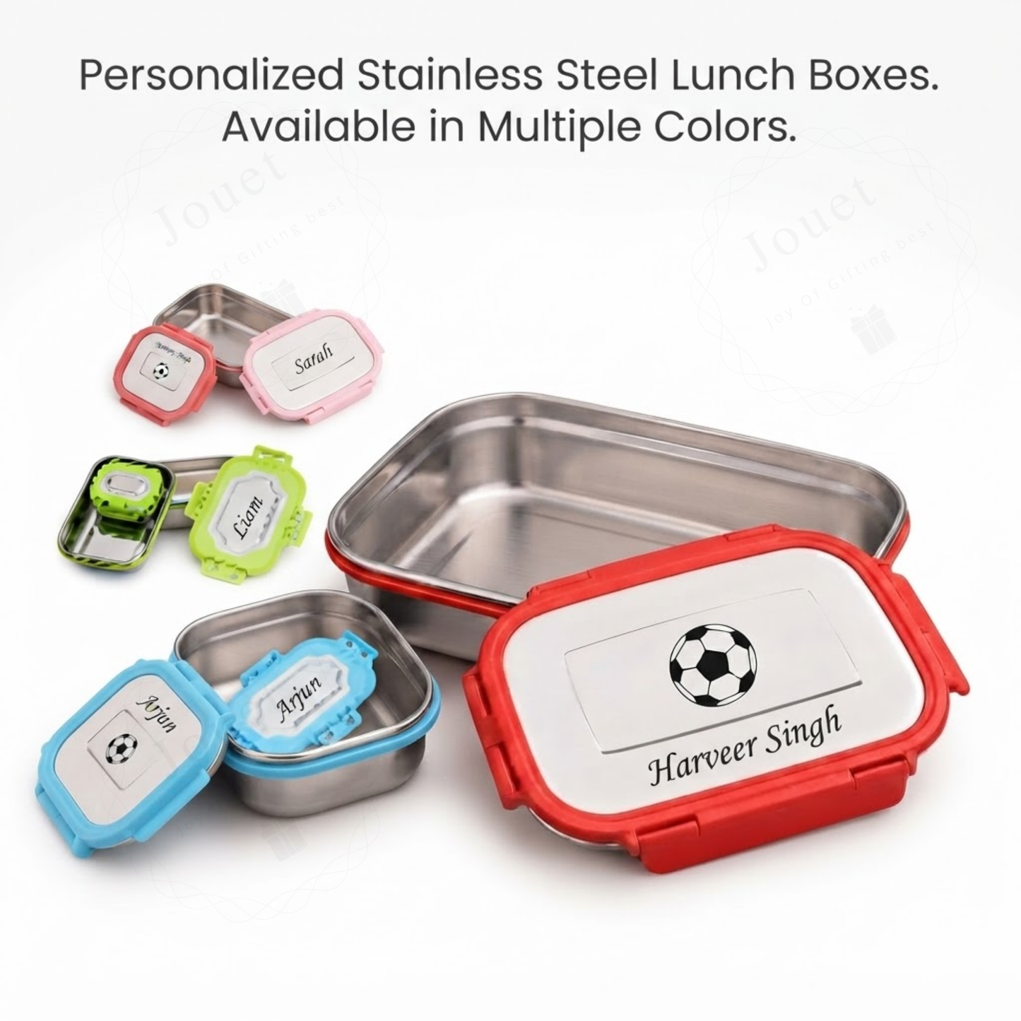 Personalized Stainless Steel Bento Lunch Box | Leakproof Clip-Lock Lid & Inner Container