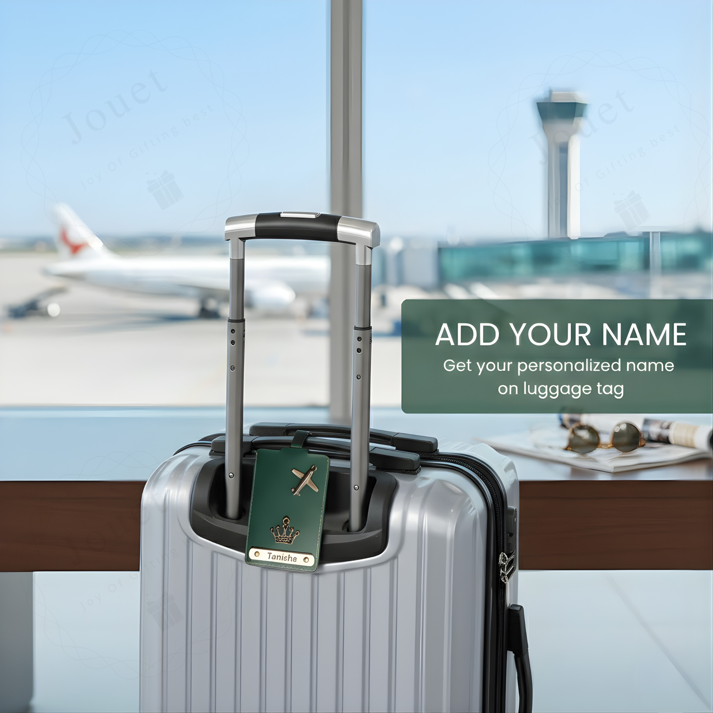 Personalized Travel Accessories Set with Passport Cover, Luggage Tag, Pouch & Keychain
