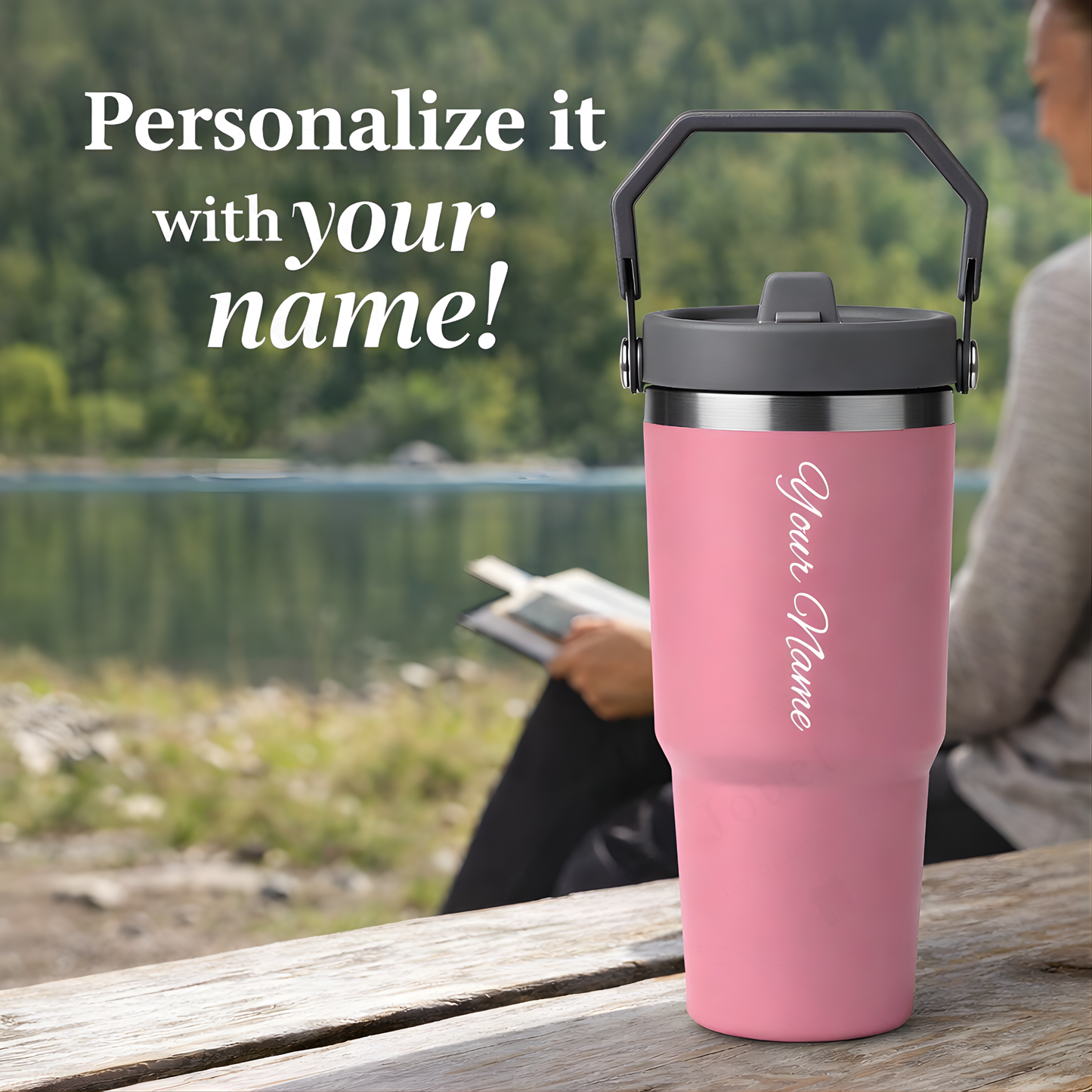 Custom Name Engraved Insulated Tumbler – 900ml Stainless Steel Travel Mug