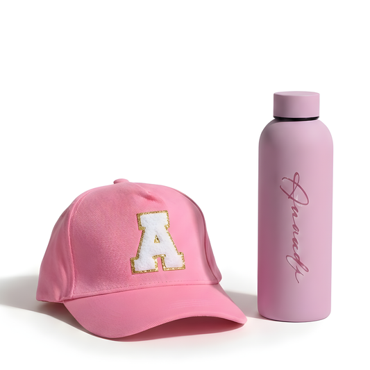 Personalized Stainless Steel Water Bottle 500ml with Custom Name Cap, Leakproof Reusable Bottle for School, Office, Gym & Travel