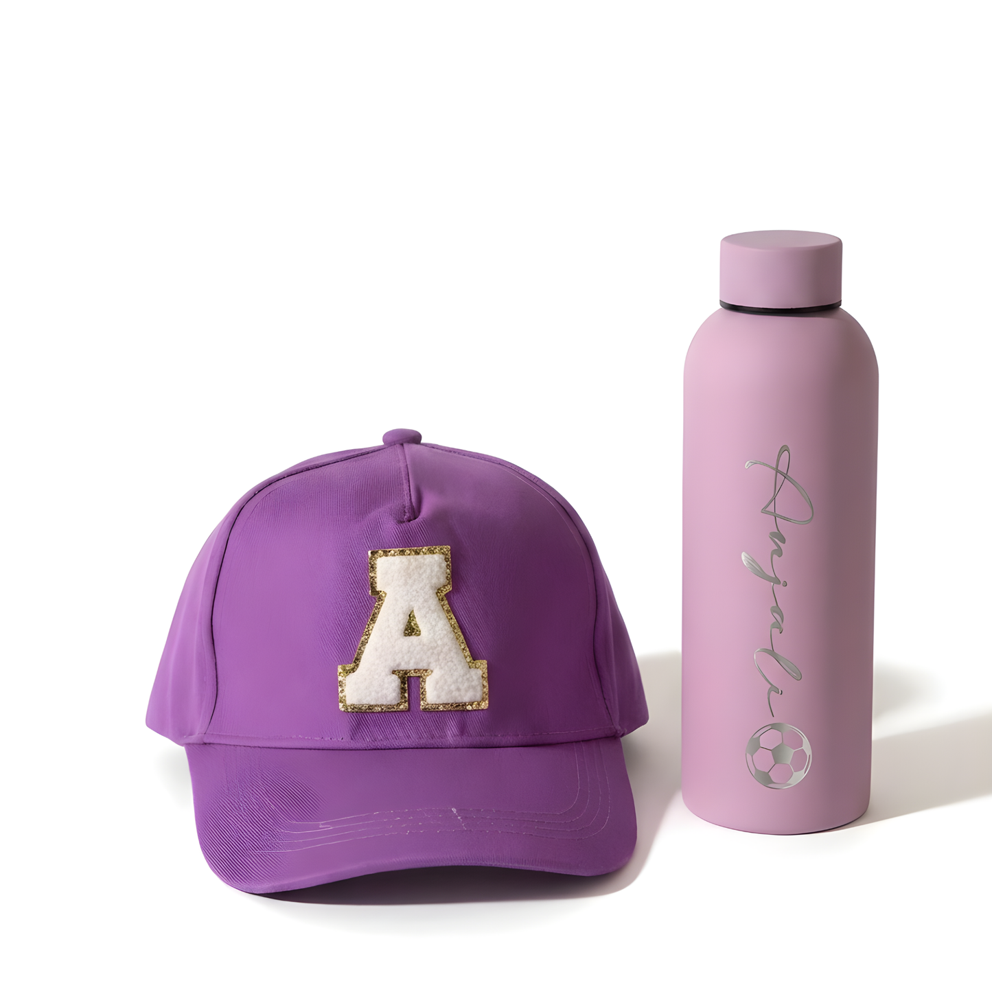 Personalized Stainless Steel Water Bottle 500ml with Custom Name Cap, Leakproof Reusable Bottle for School, Office, Gym & Travel