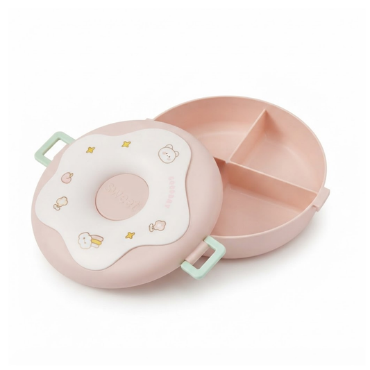 3-Compartment Kids Bento Lunch Box | BPA-Free Food Container with Cutlery