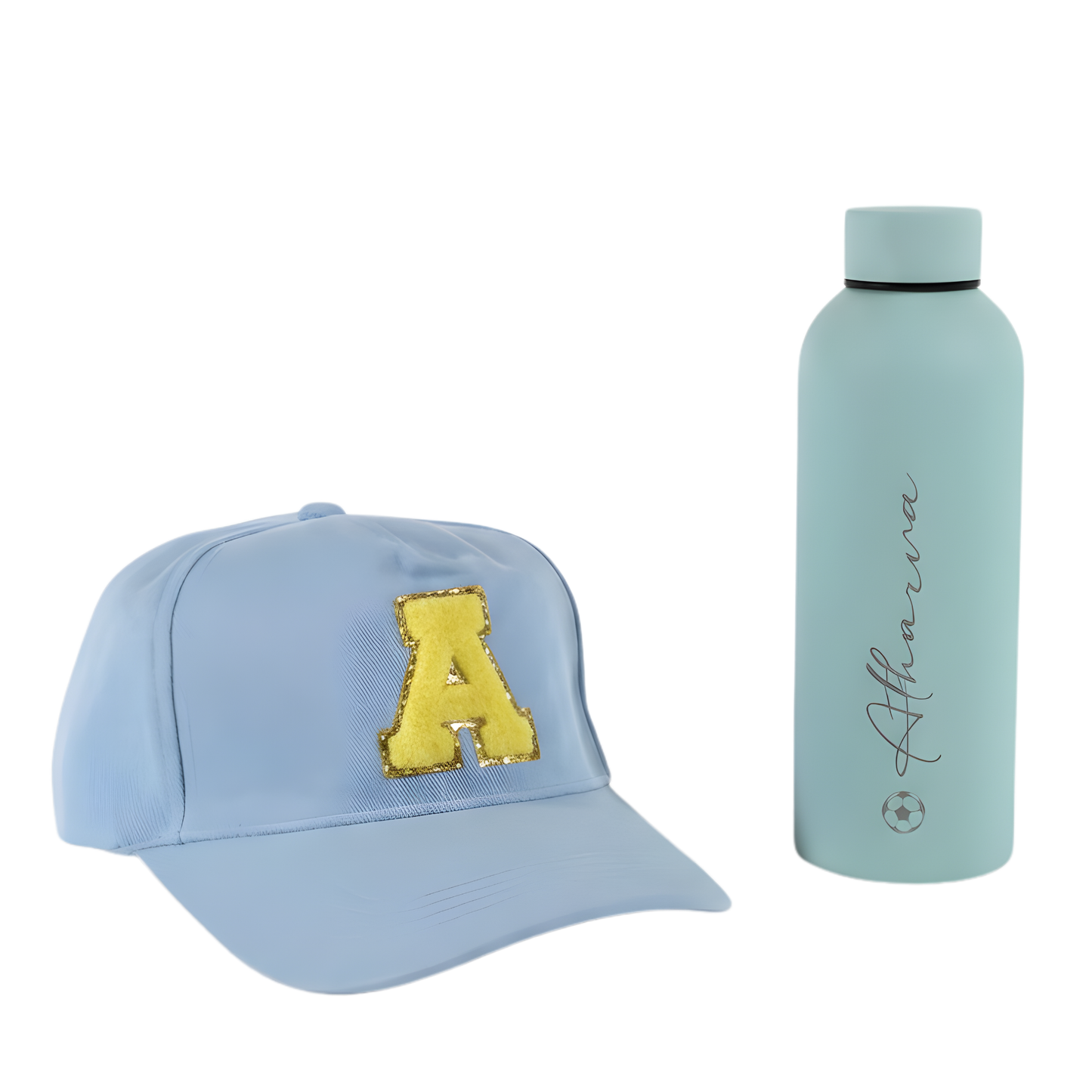 Personalized Stainless Steel Water Bottle 500ml with Custom Name Cap, Leakproof Reusable Bottle for School, Office, Gym & Travel