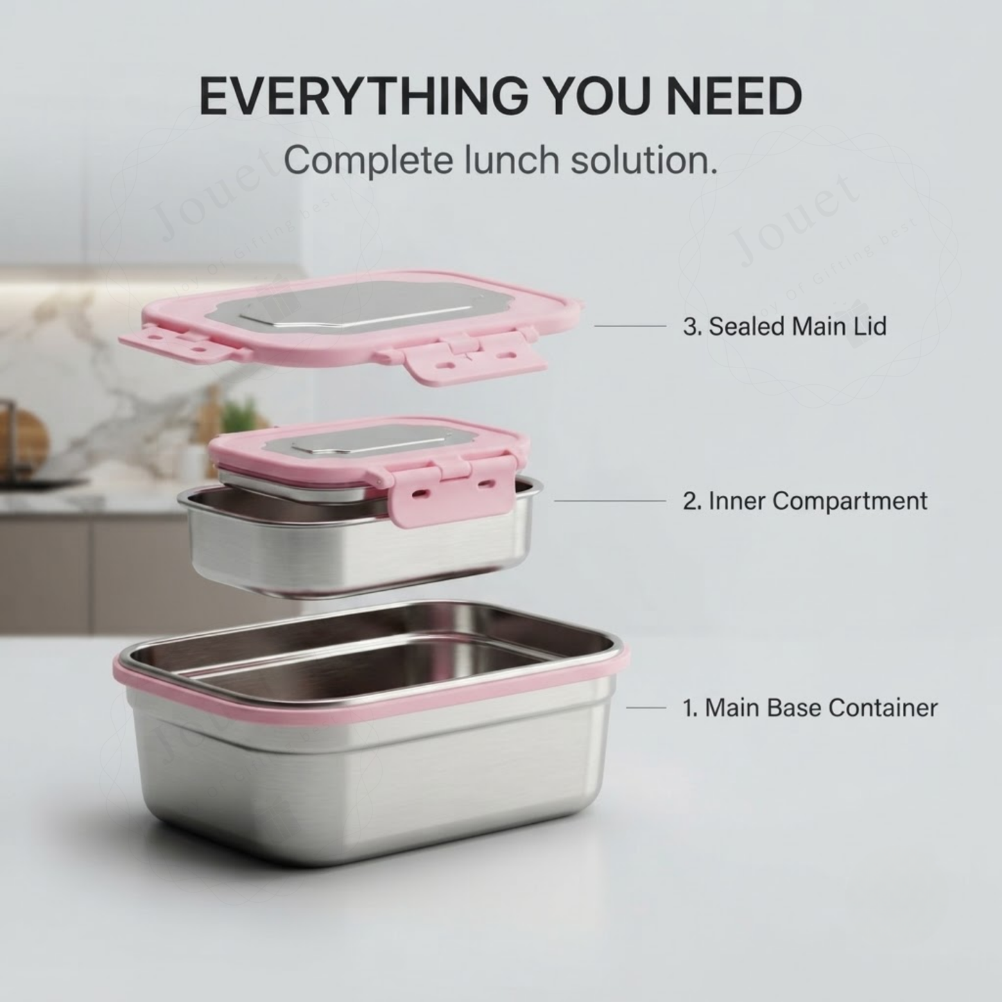 Leakproof Stainless Steel Lunch Box with Airtight Inner Container