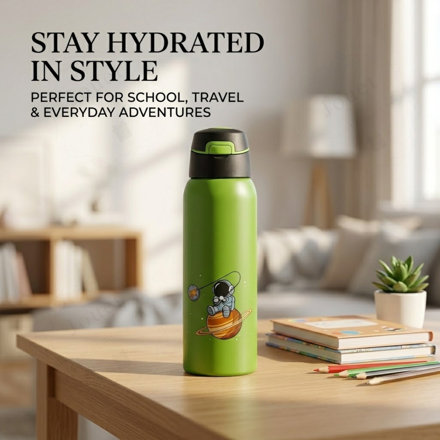 500ml Kids Stainless Steel Drinking Bottle with Flip Top Sipper Lid