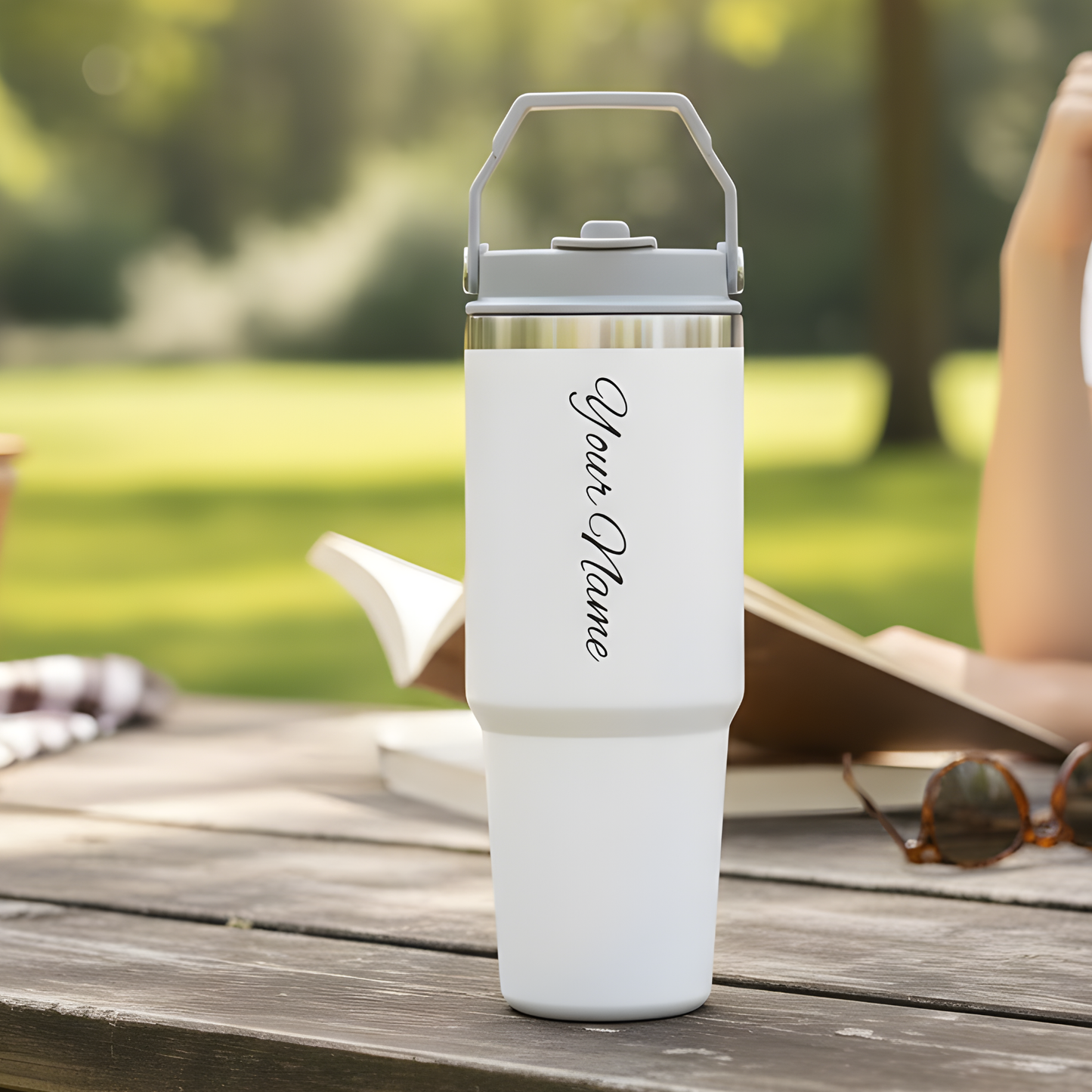 Custom Name Engraved Insulated Tumbler – 900ml Stainless Steel Travel Mug