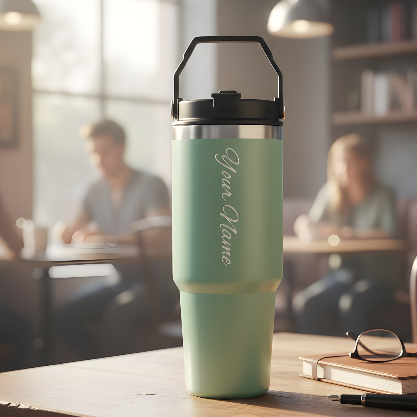 Custom Name Engraved Insulated Tumbler – 900ml Stainless Steel Travel Mug