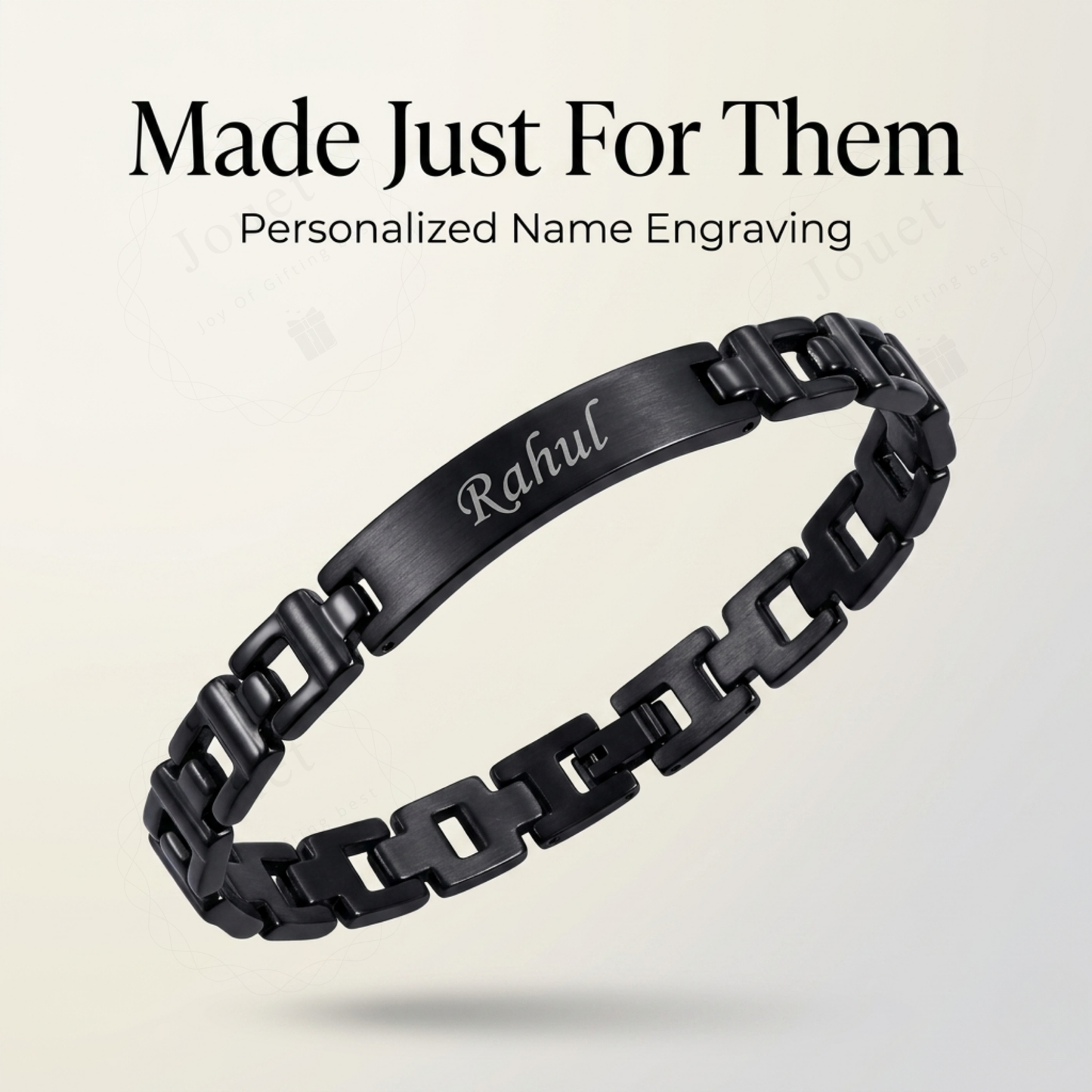 Personalized Brass ID Bar Bracelet with Engraved Name, Adjustable Chain, High Gloss Finish, Custom Unisex Jewelry Gift