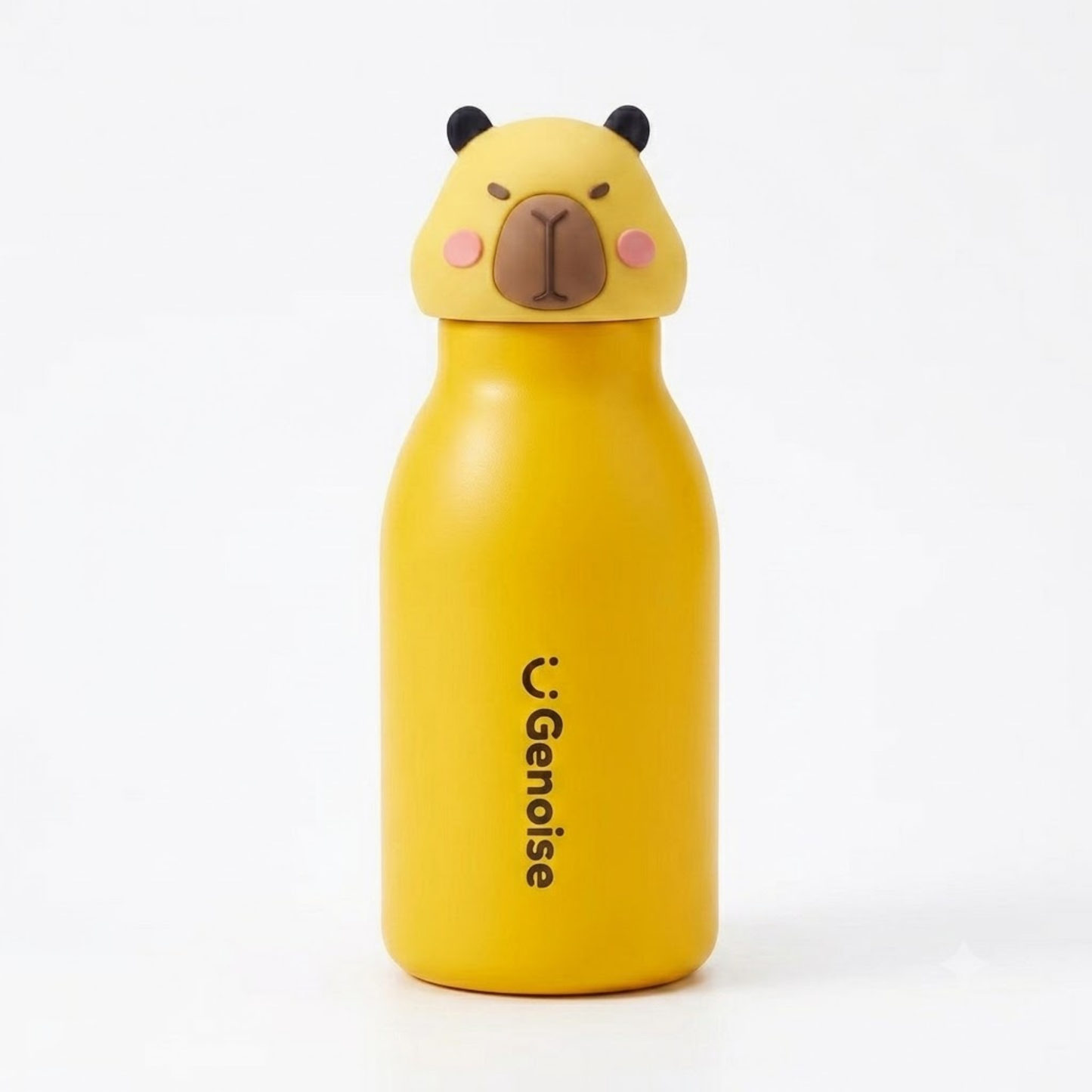 450ml Kids Stainless Steel Straw Bottle with Cute Animal Character Lid