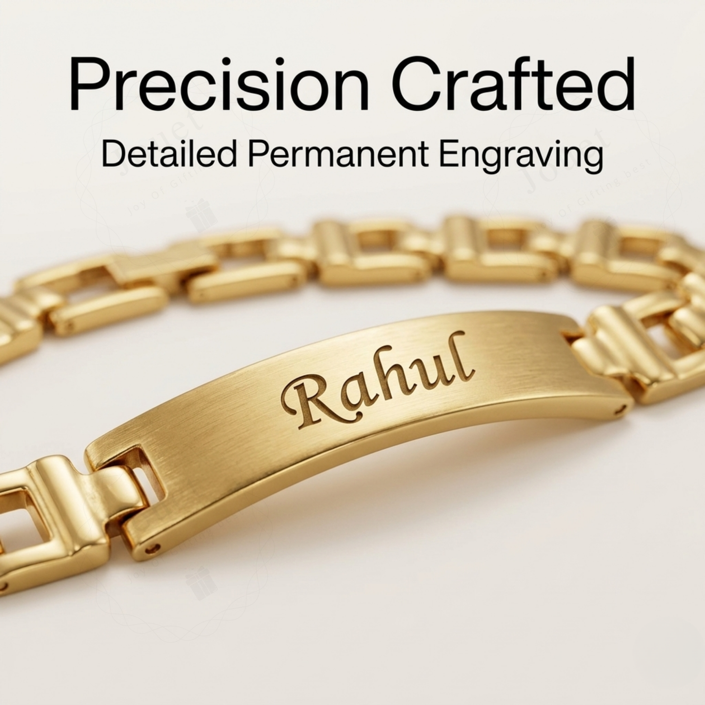Personalized Brass ID Bar Bracelet with Engraved Name, Adjustable Chain, High Gloss Finish, Custom Unisex Jewelry Gift