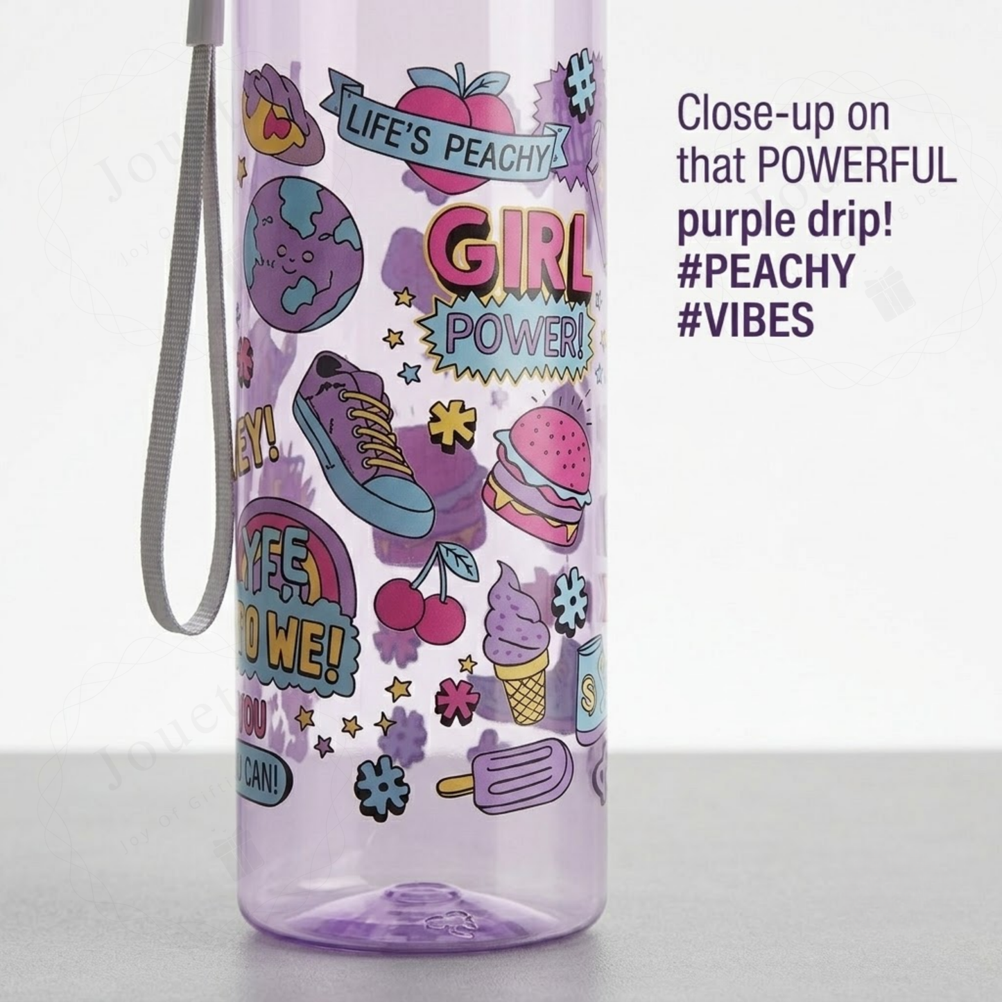 900ml Kids Leakproof Water Bottle with Crown Cap & Carry Strap – BPA-Free Plastic Sipper