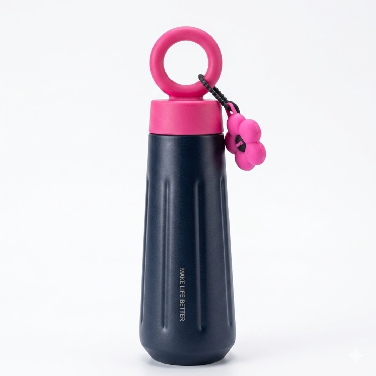 Flower Loop 450ml Water Bottle – Premium 316 Stainless Steel with Flower Charm & Carry Ring