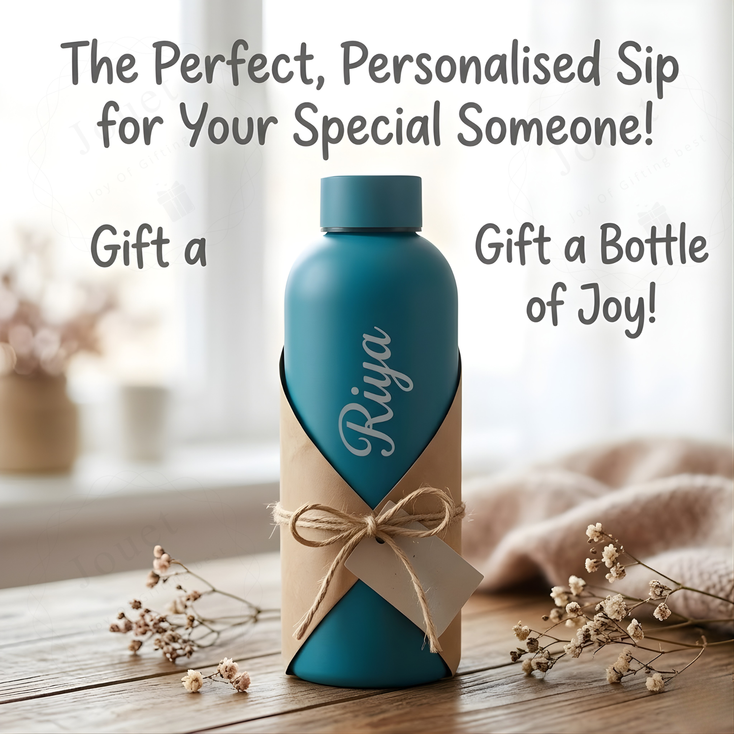 Personalized 500ml Thermos Bottle with Custom Name, Stainless Steel Vacuum Insulated Flask, Leakproof Travel Bottle
