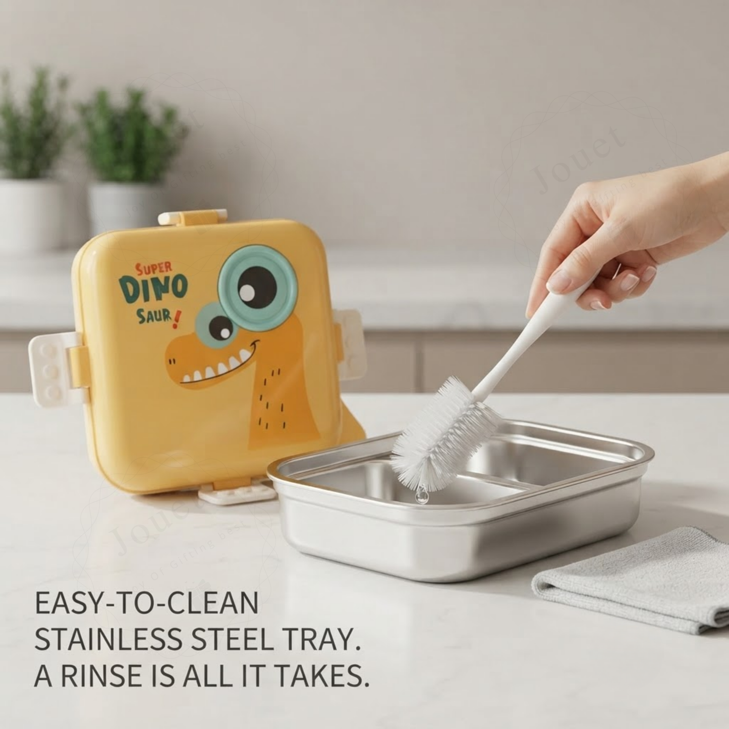 1120ml BPA-Free Kids Lunch Box with 2 Compartments & Spoon