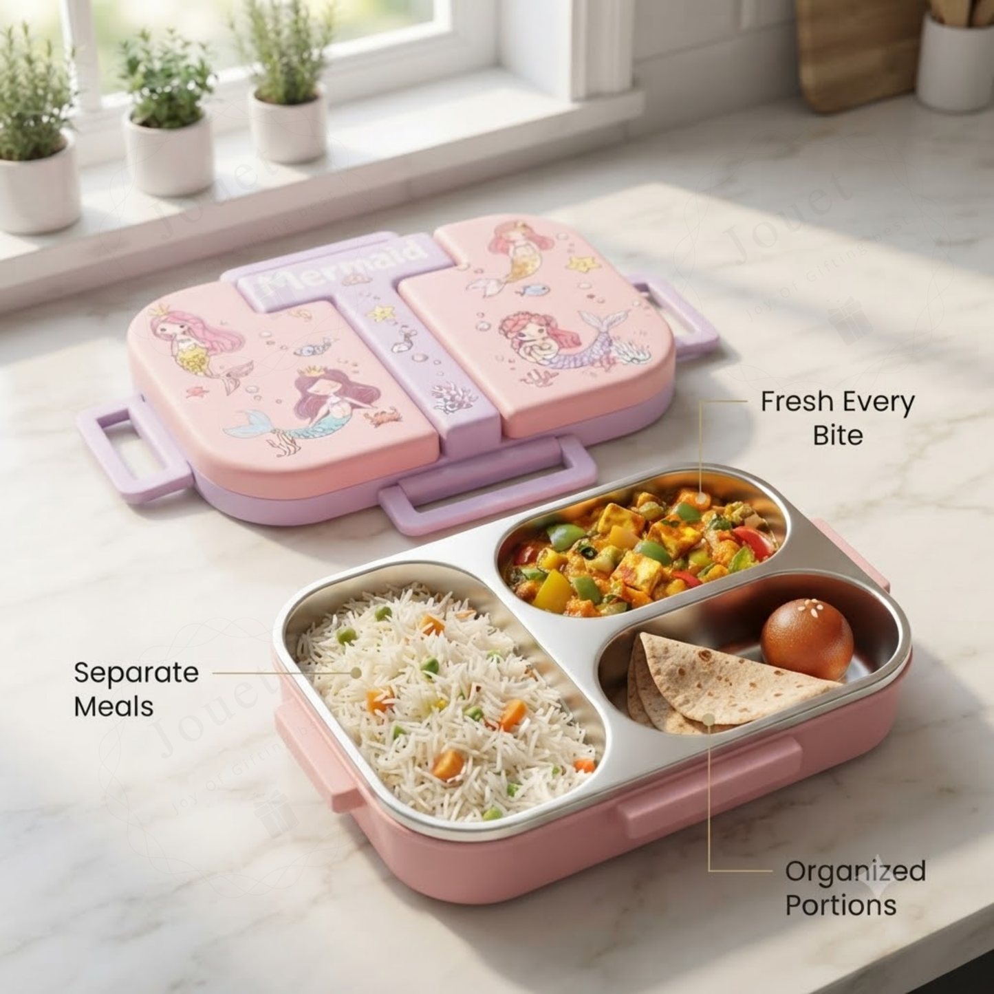 Premium Kids Stainless Steel Bento Lunch Box | Leakproof Clip Lock Food Container