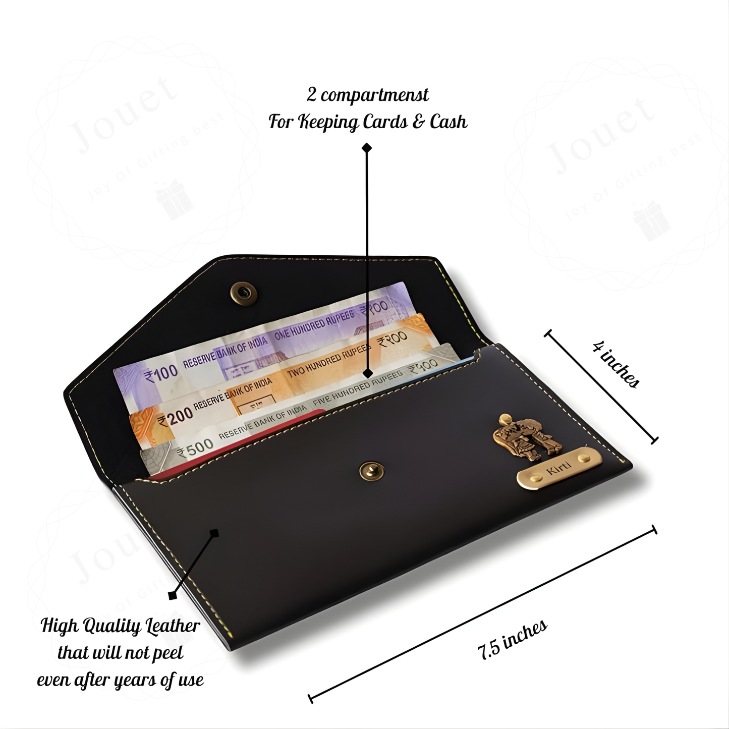 Personalized Wallet & Purse Gift Set for Women with Smart Bottle & Name Charm