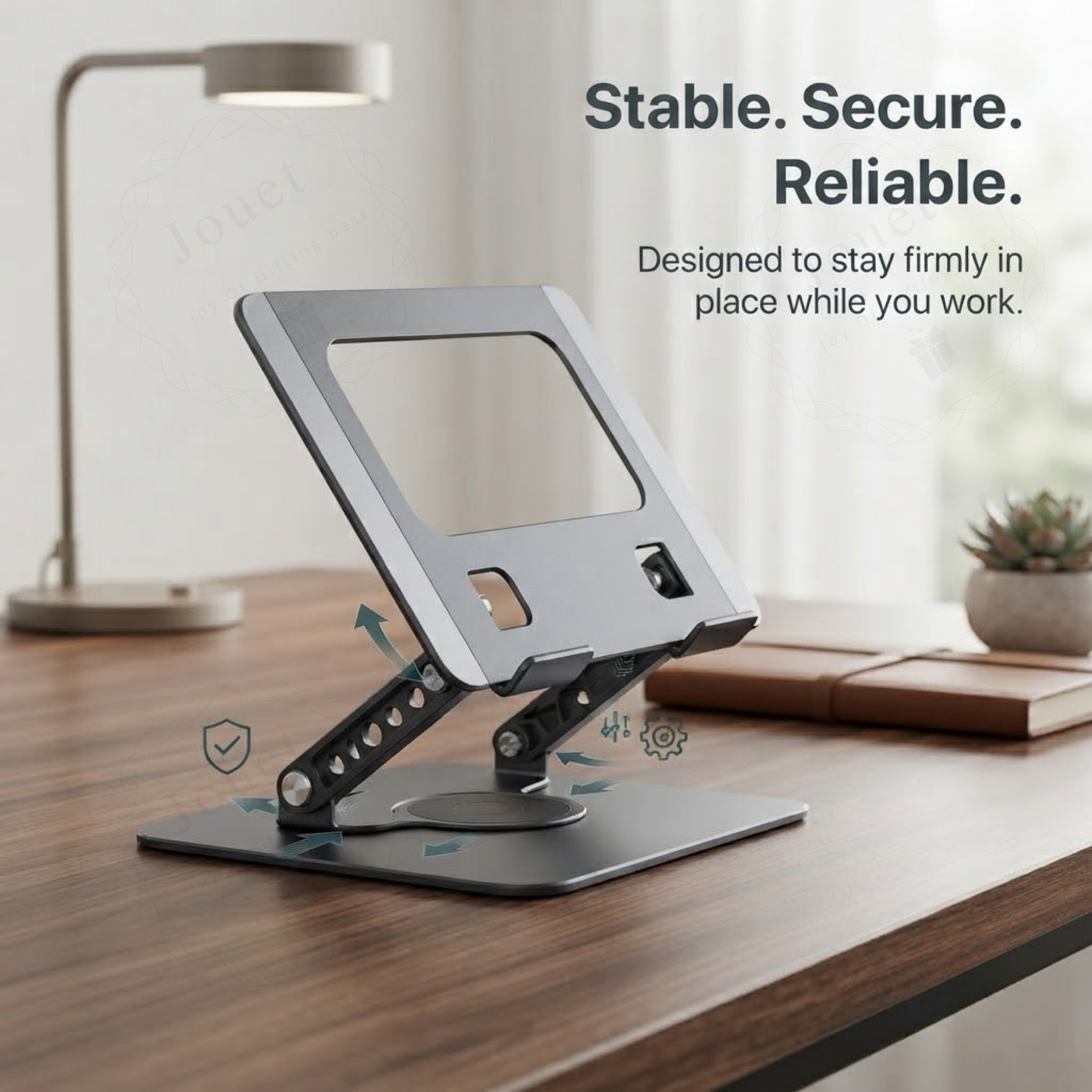360° Rotating Adjustable Laptop Stand | Aluminum Ergonomic Stand for 10–17.3" Laptops & Tablets
