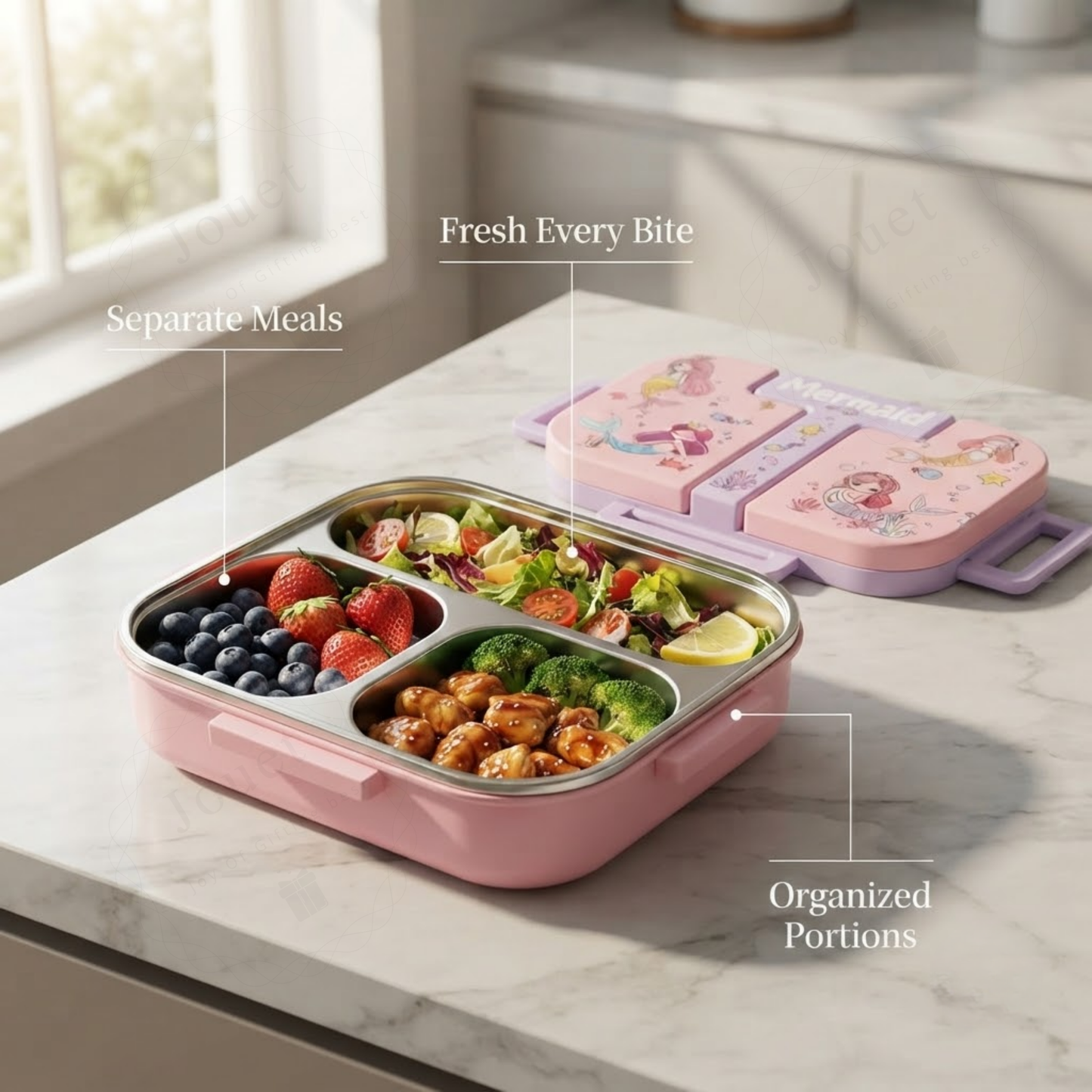 Premium Kids Stainless Steel Bento Lunch Box | Leakproof Clip Lock Food Container