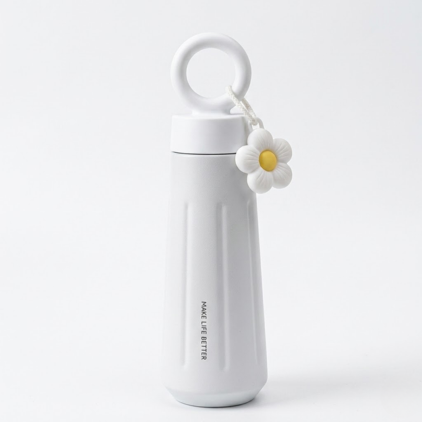Flower Loop 450ml Water Bottle – Premium 316 Stainless Steel with Flower Charm & Carry Ring