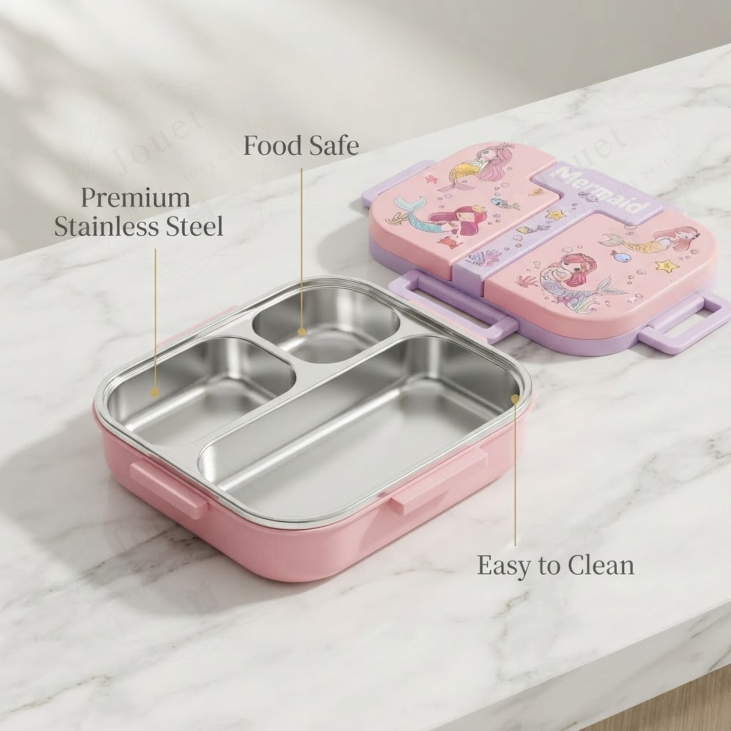 Premium Kids Stainless Steel Bento Lunch Box | Leakproof Clip Lock Food Container