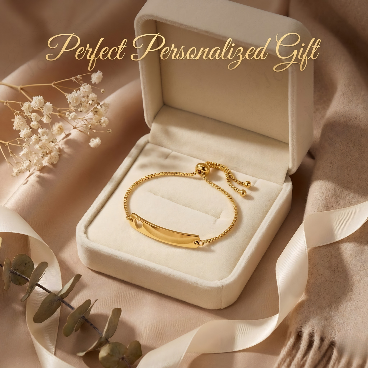 Personalized Stainless Steel Adjustable Bar Bracelet with Heart Cutout, Laser Engraved Name or Message, Custom Jewelry Gift for Men & Women