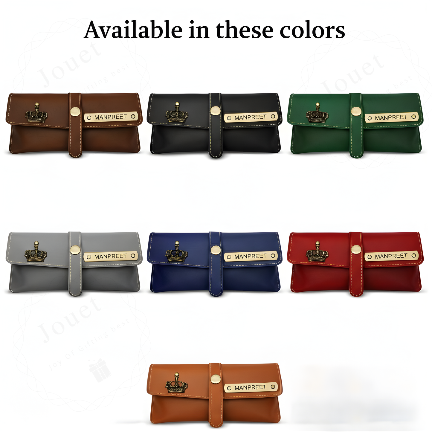 Personalized Faux Leather Eyeglass & Sunglasses Case with Custom Name Tag & Metal Charm, Protective Travel Spectacle Holder