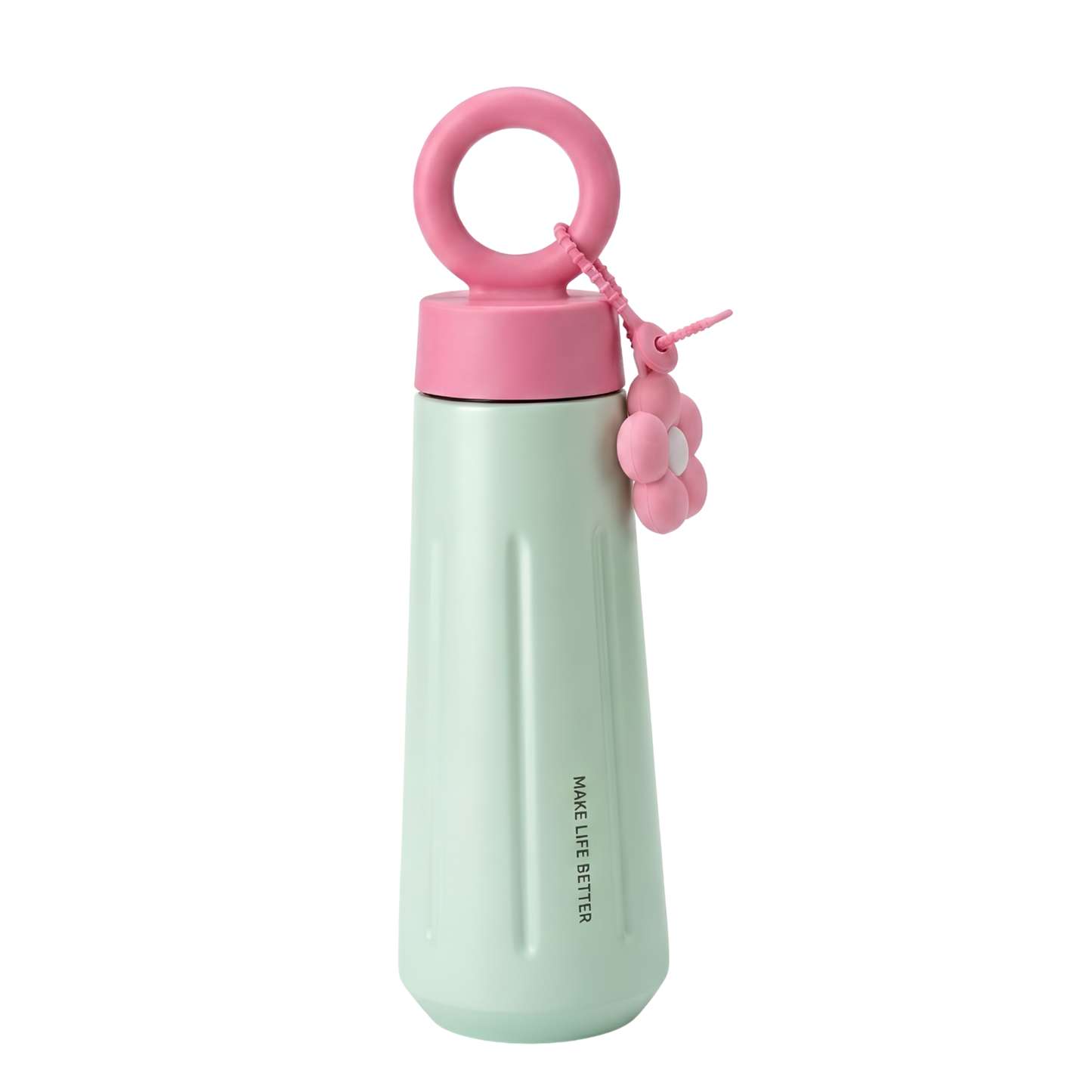Flower Loop 450ml Water Bottle – Premium 316 Stainless Steel with Flower Charm & Carry Ring