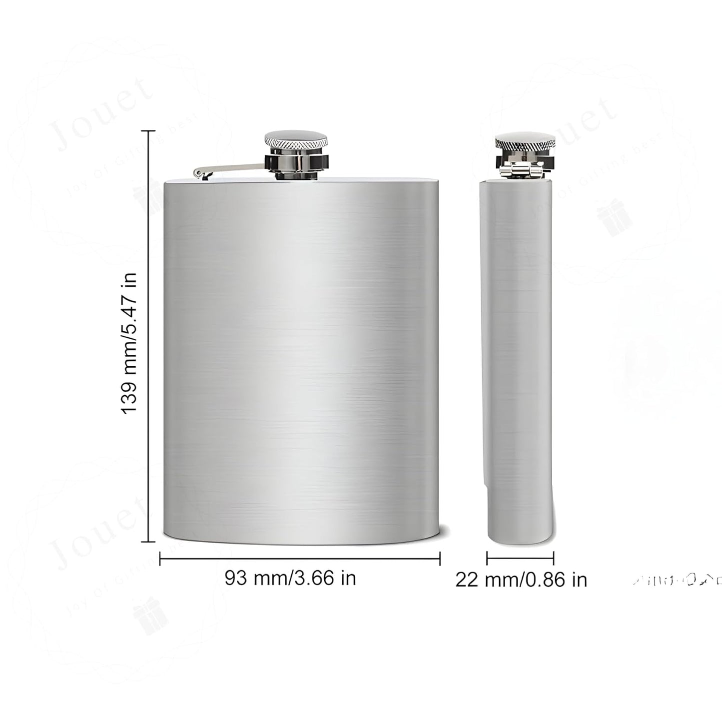 Personalized Stainless Steel Hip Flask Gift Set – Custom Name or Logo Engraving with Shot Glasses & Funnel