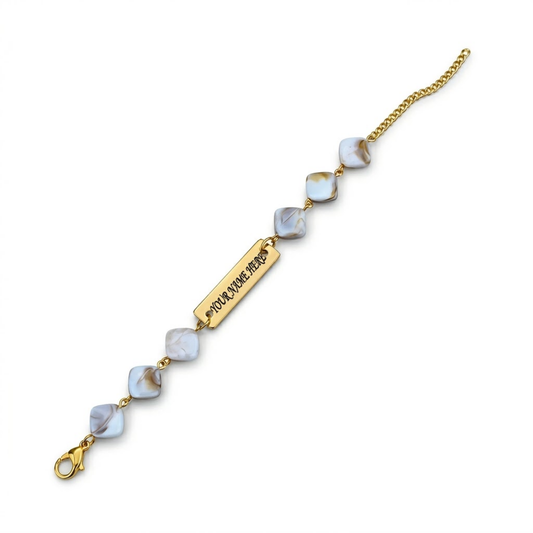 Personalized Name Engraved Bracelet for Women, Custom Adjustable Chain Bracelet for Bhabhi, Personalized Jewelry Gift