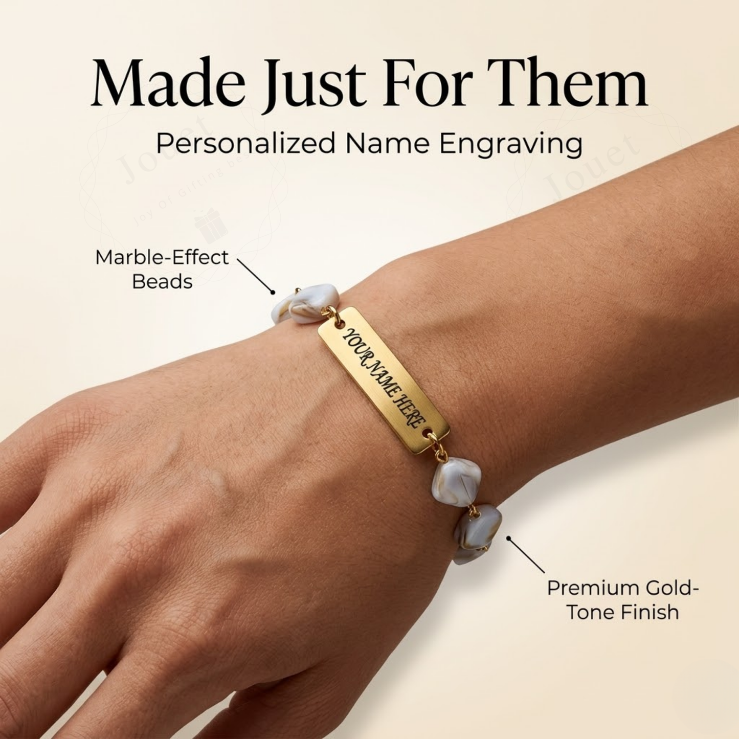 Personalized Name Engraved Bracelet for Women, Custom Adjustable Chain Bracelet for Bhabhi, Personalized Jewelry Gift