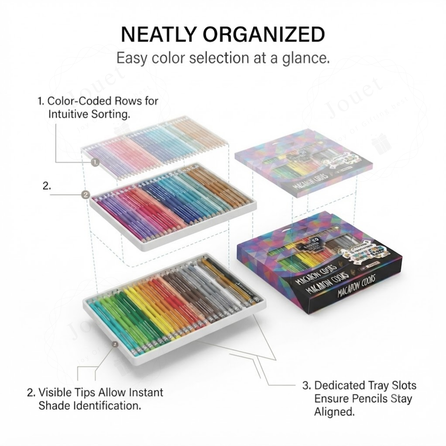 50-Piece Erasable Colored Pencils Set | Pre-Sharpened Non-Toxic Coloring Pencils with Built-In Erasers