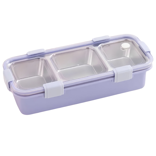 Multi Compartment Stainless Steel Bento Lunch Box for School, Office & Travel