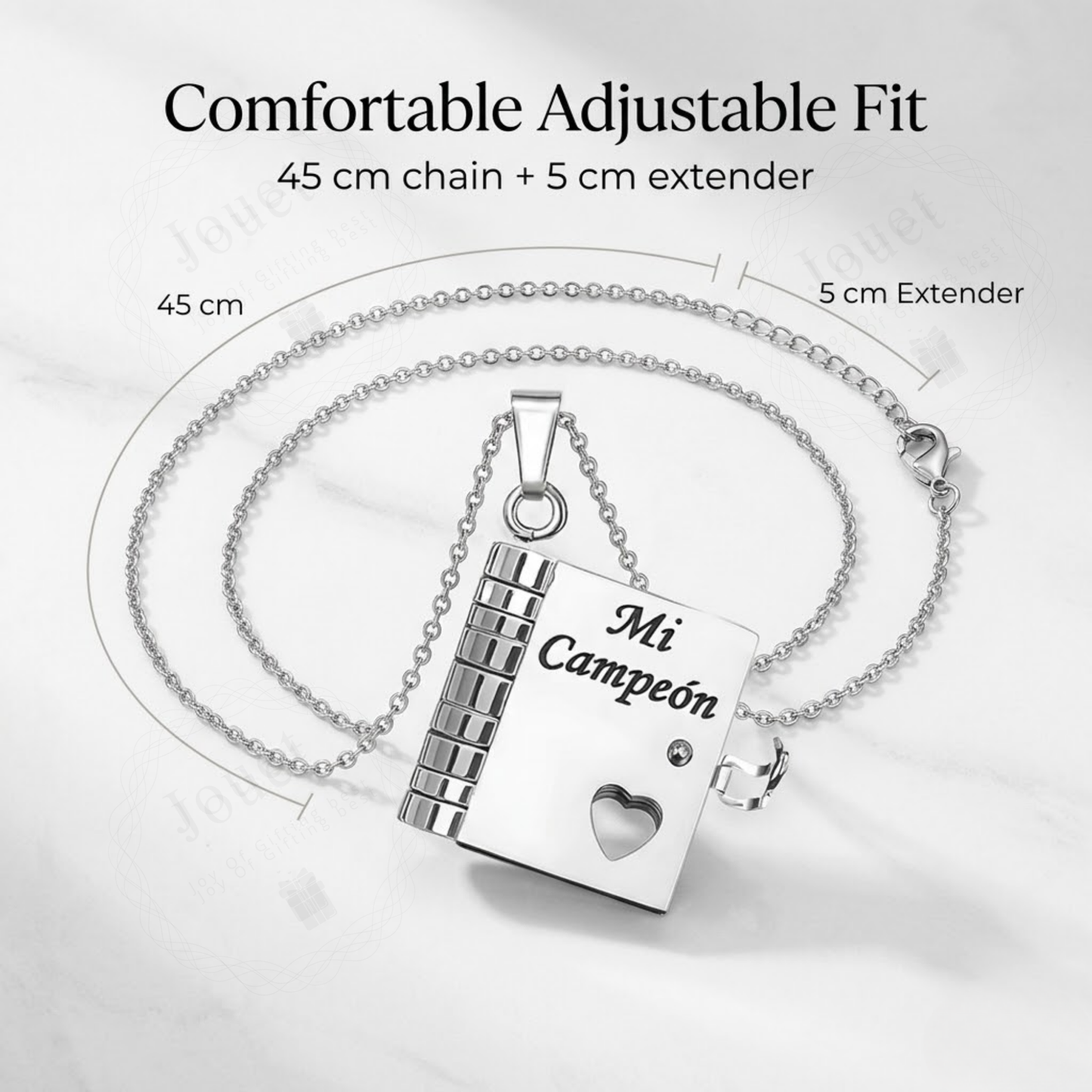 Personalized Book Locket Necklace with Custom Engraved Message, Mini Book Pendant Keepsake Jewelry Gift for Women & Men