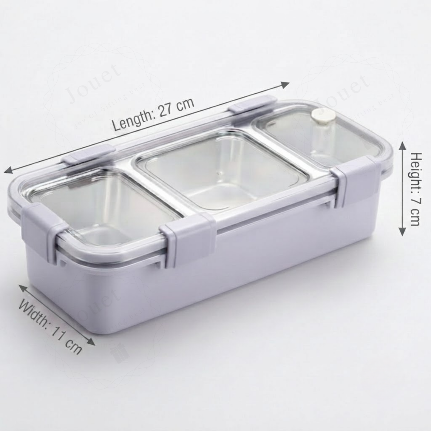 Multi Compartment Stainless Steel Bento Lunch Box for School, Office & Travel