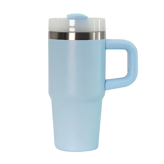 500ml Insulated Stainless Steel Water Bottle with Handle & Straw
