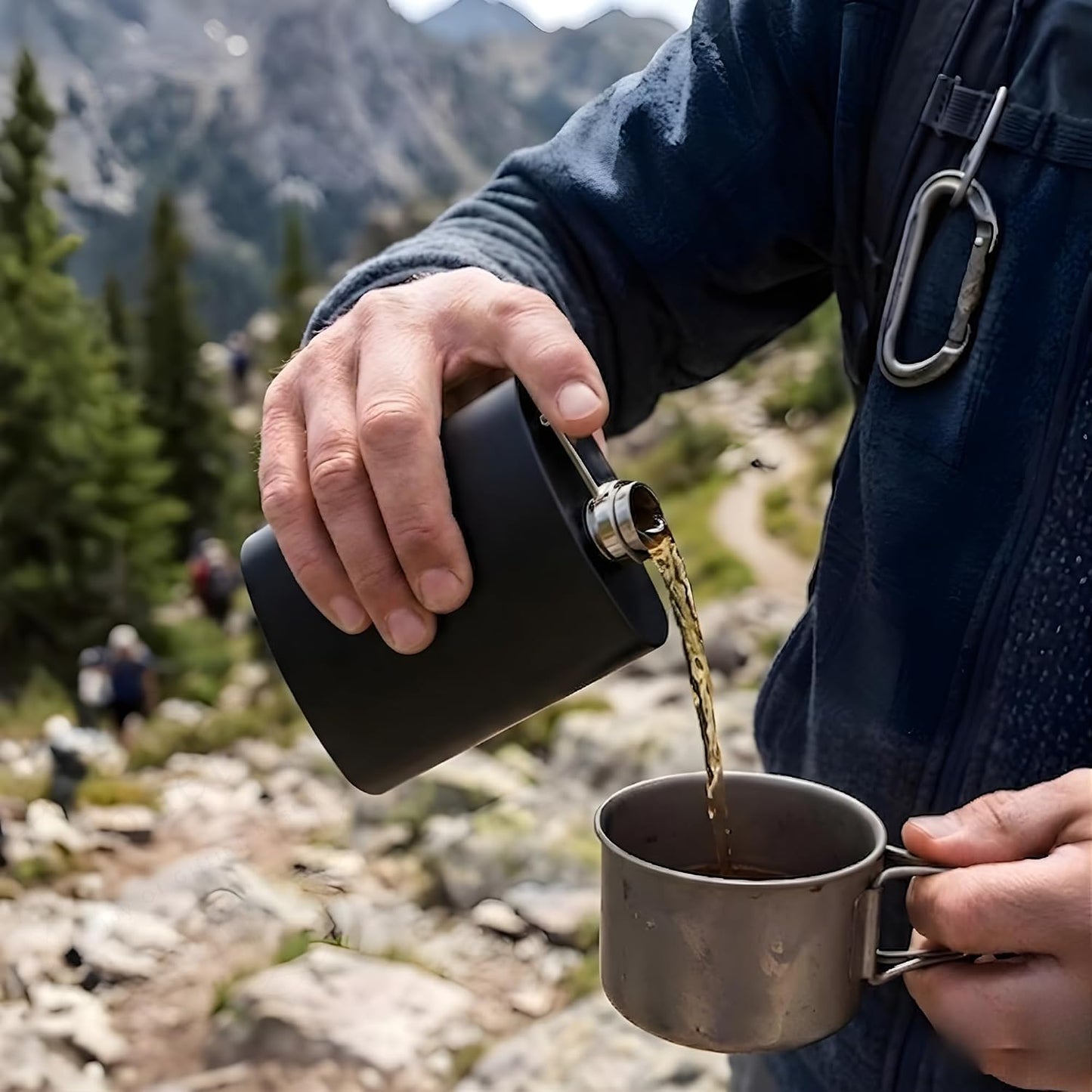 Personalised 240ml Stainless Steel Hip Flask with Custom Name Engraving, Leakproof Pocket Flask for Travel, Outdoor & Gifting