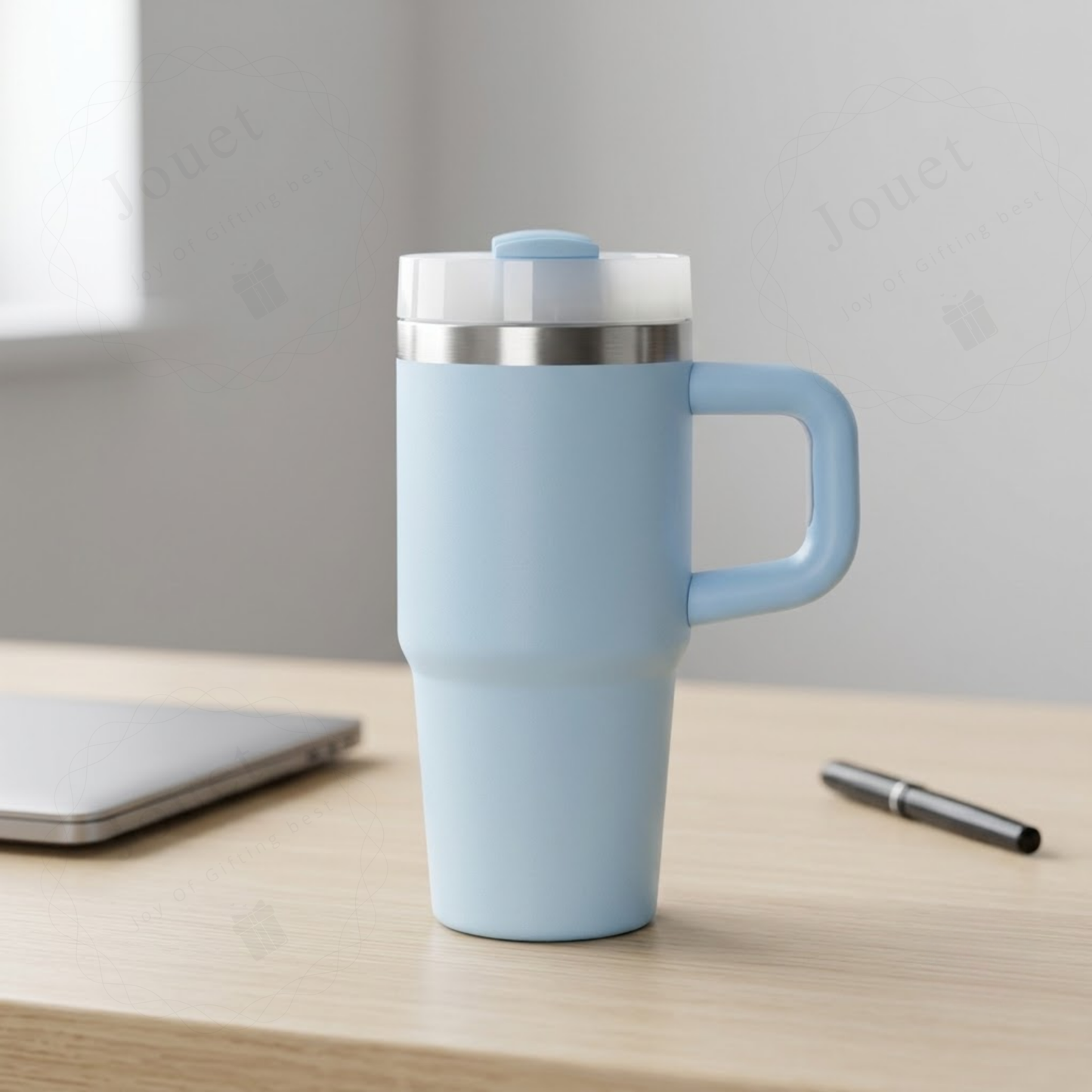 500ml Insulated Stainless Steel Water Bottle with Handle & Straw