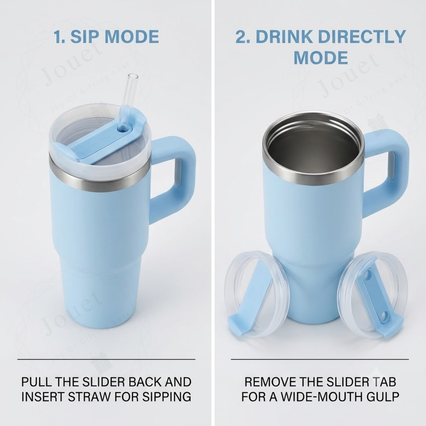 500ml Insulated Stainless Steel Water Bottle with Handle & Straw
