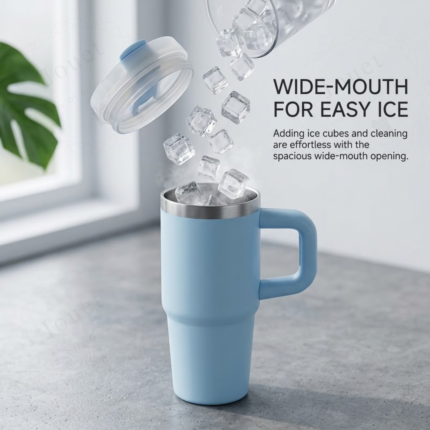 500ml Insulated Stainless Steel Water Bottle with Handle & Straw