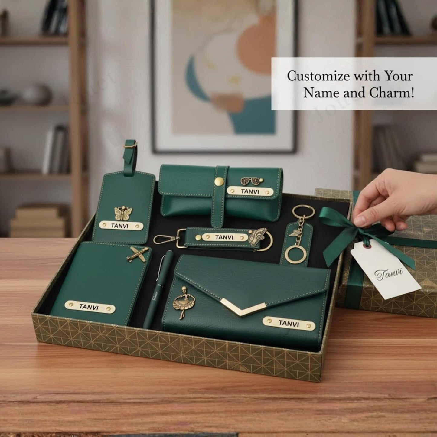 Customised Leather Travel Gift Set for Women