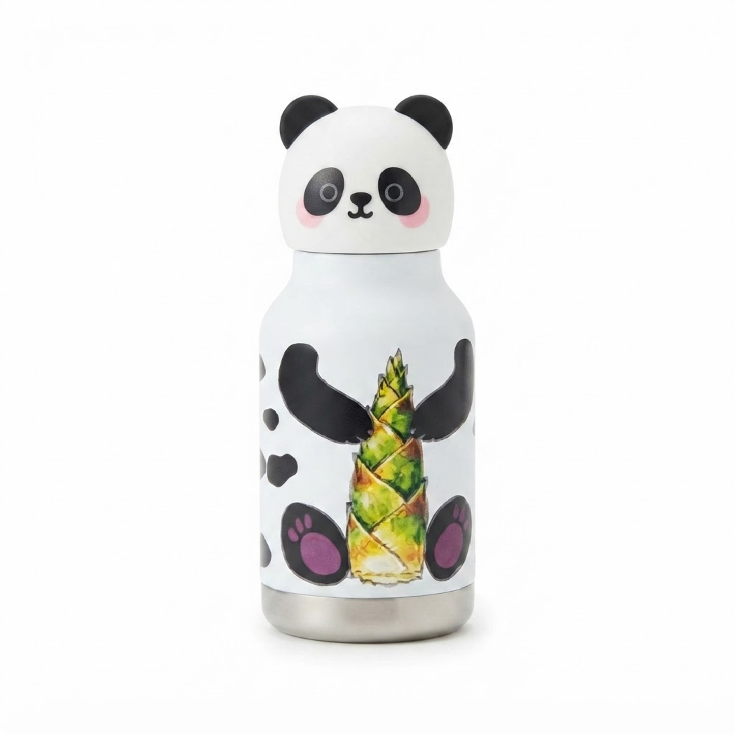 300ml Stainless Steel Kids Drinking Bottle with Animal Print Design