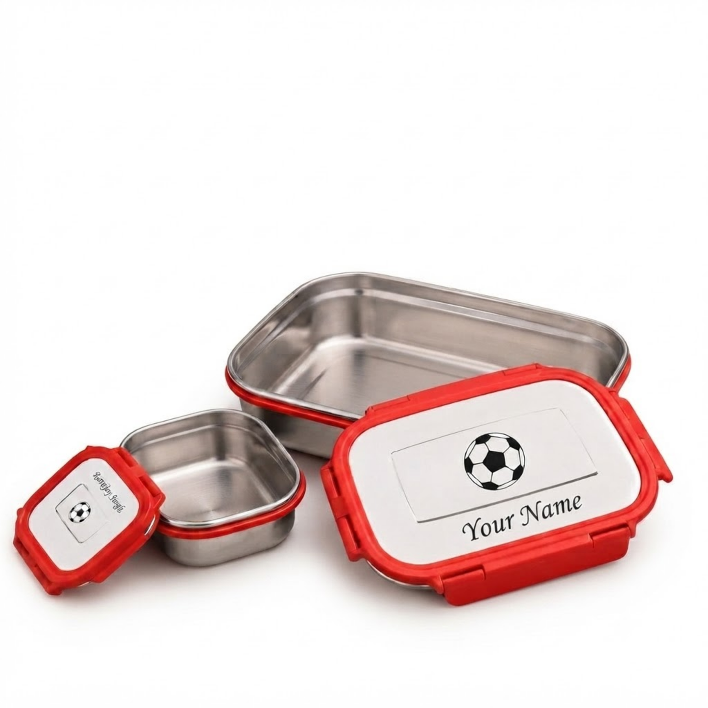 Personalized Stainless Steel Bento Lunch Box | Leakproof Clip-Lock Lid & Inner Container